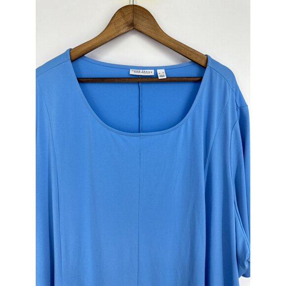 Susan Graver Mondern Essentials Liquid Knit Fit & Flare Top Women's Size 5X - Picture 3 of 8